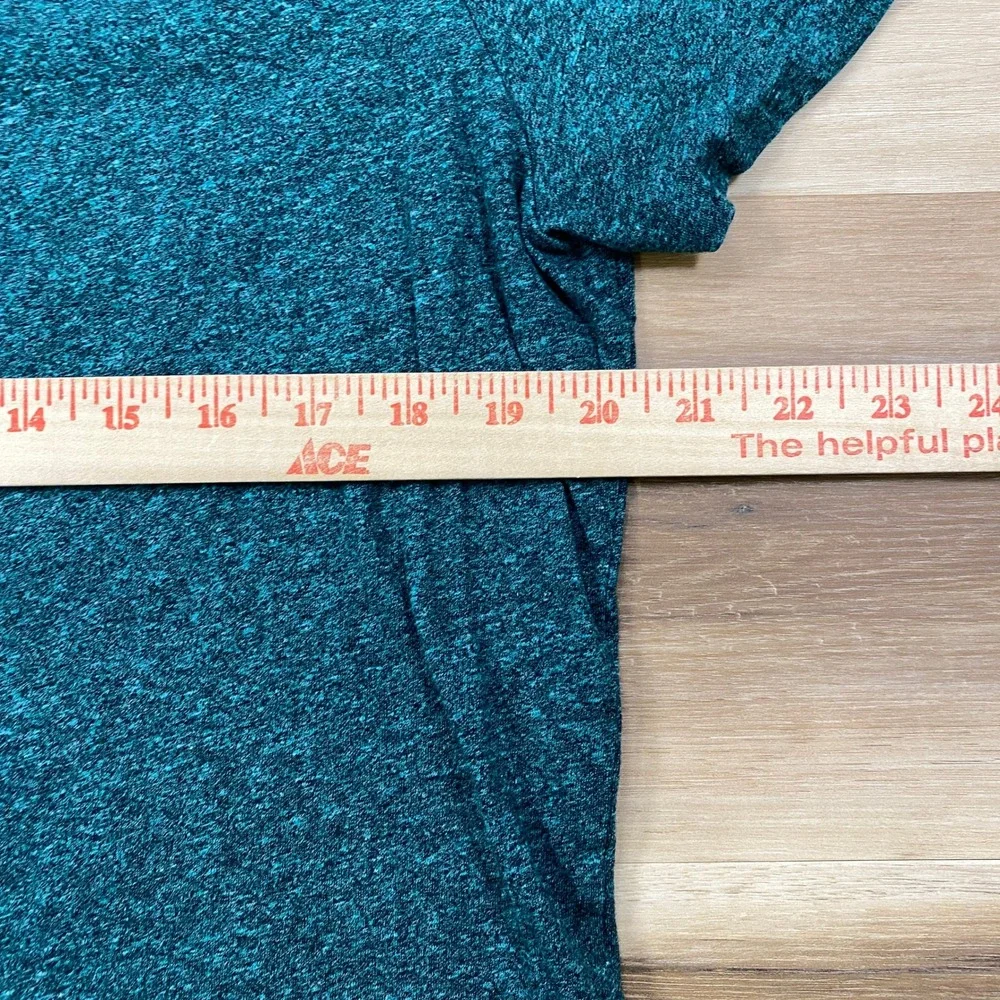 Banana Republic Tech Cotton T-Shirt Mens L Minimalist Heather Teal Performance